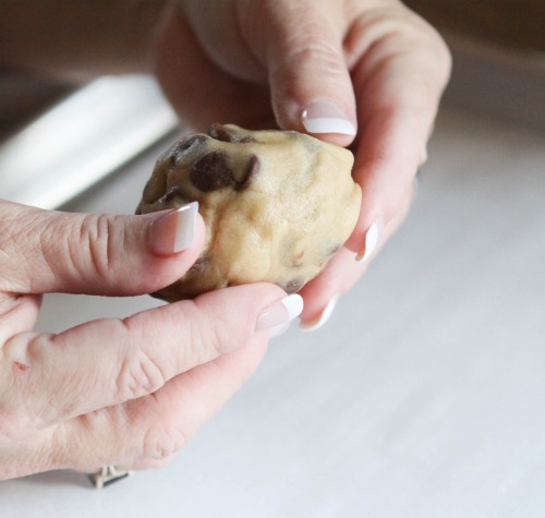 Seal the baby up and place onto a cookie sheet