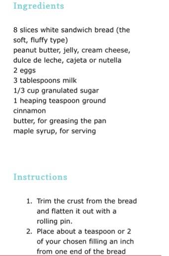 French Toast Roll Up