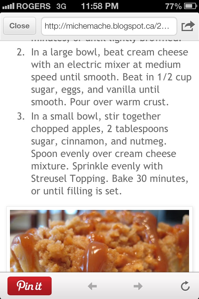 Apple Crumble Cheescake Recipe!