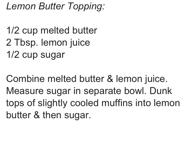 Diy: Lemon Blueberry Muffins W/ Lemon Butter Topping!! Yummy! 