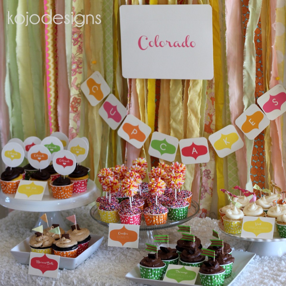 1. Provide a variety of cupcake flavors! For maximum impact, offer a whole buffet of different cupcake flavors. You can either bake them yourself like we did (in small batches), or order them from a cupcakery (or a combination of the two).