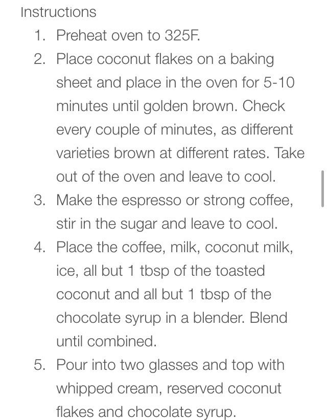 DELICIOUS MOCHA COCONUT FRAPPUCCINO