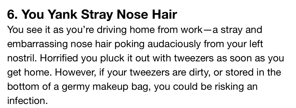 7⃣ Dirty Little Beauty Habits. 😖