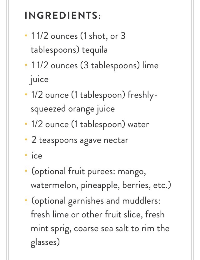Light Skinny Margaritas