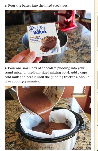 🍫EASY TO MAKE Crock Pot Chocolate Lava Cake!!!!(:🍫