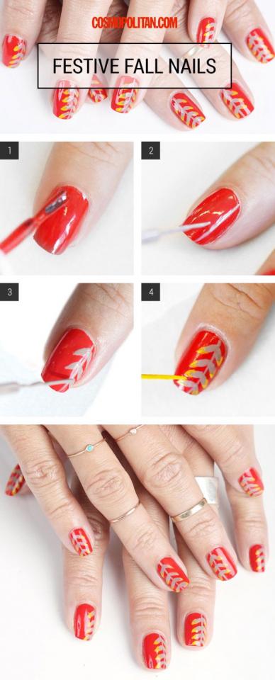 8.Festive Fall Nail.