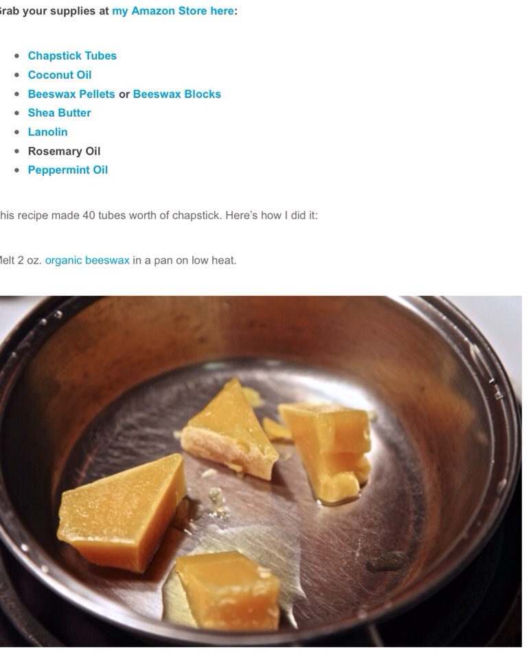 ✨❤️Burt's Bees Style Lip Balm Recipe❤️✨