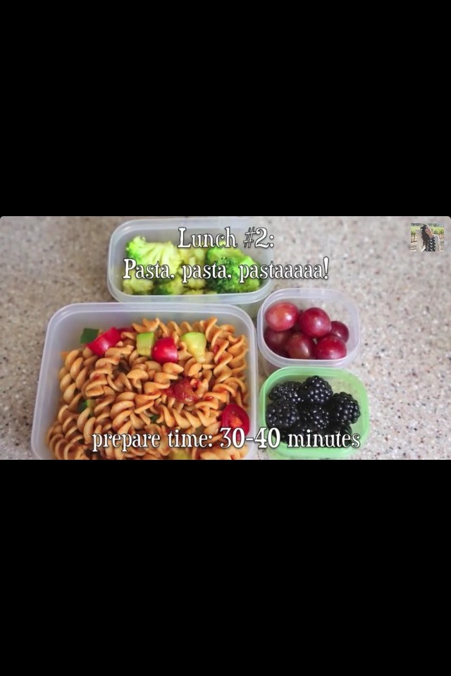 Pasta!!
pasta is a great choice for lunch because you can customize it any way you want. you can make it so many different ways and it stays fresh for a long time! 