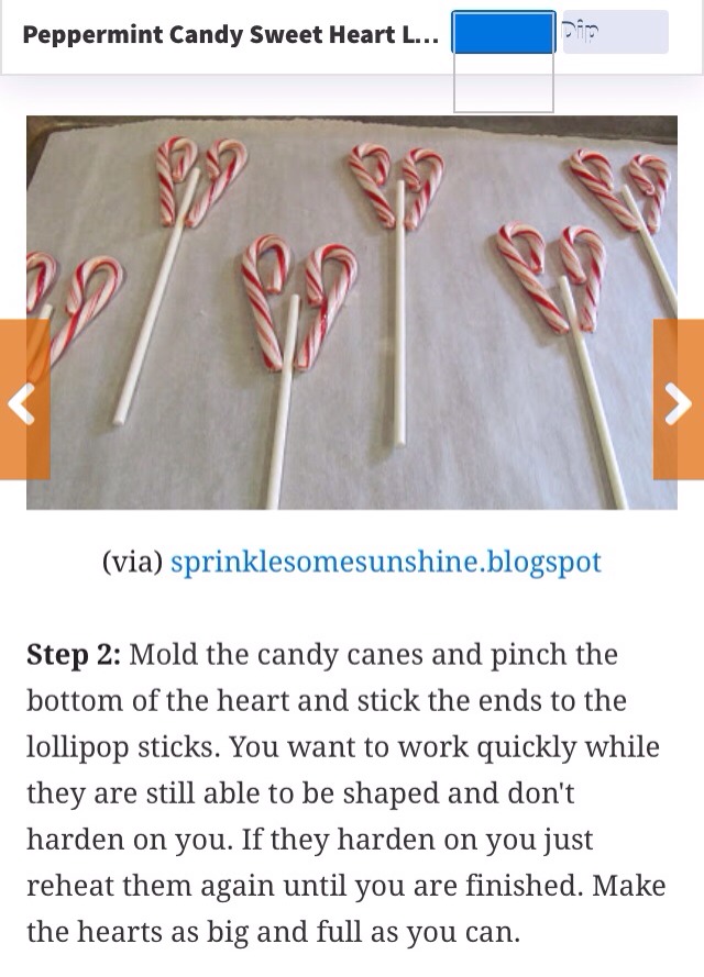 Peppermint Candy Sweet Heart Lollipops!!! Yum 🎀