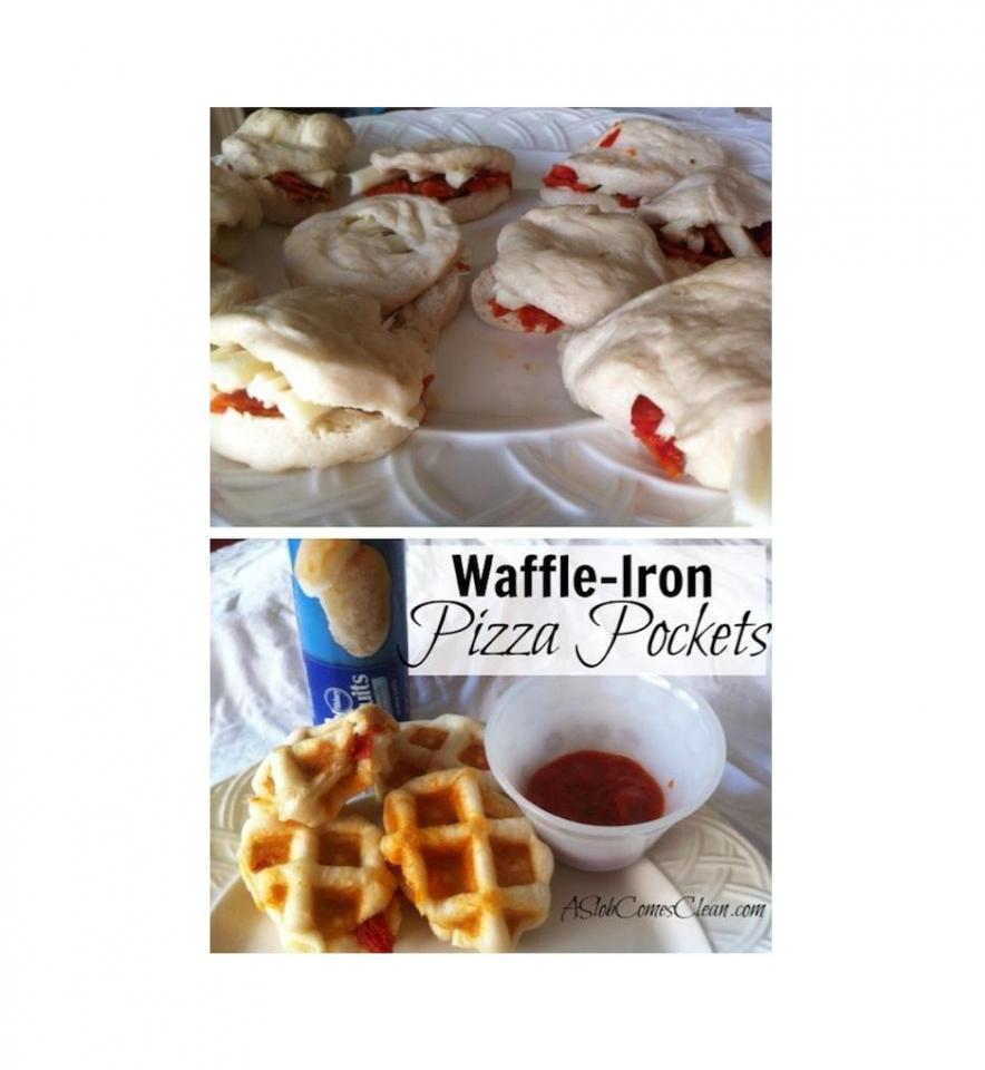 Waffled Pizza Pockets

Mini pizzas right off of the iron?
