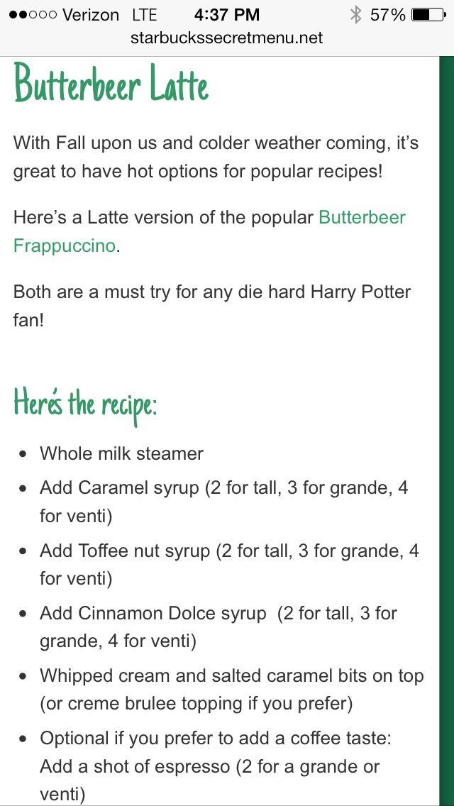 Starbucks Food And Drink Recipes