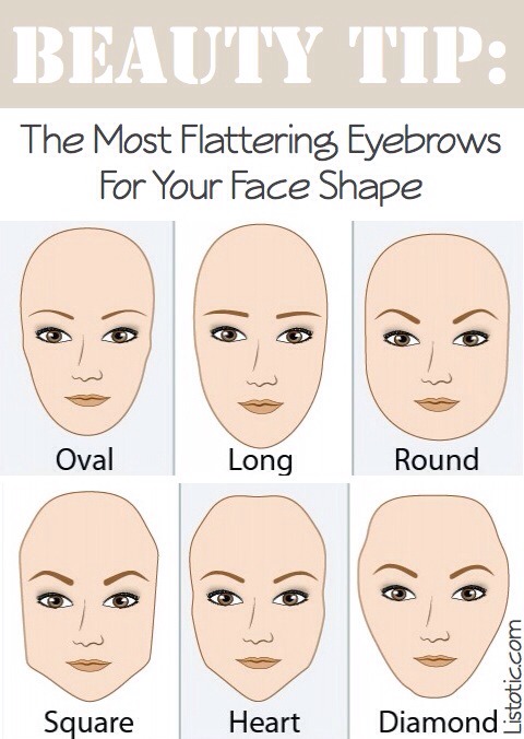 22. Eyebrows & Face Shape
A lot of us ignore our eyebrows (or have over plucked them into non-existence) not realizing how important they are in defining our face. There isn’t one shape that is the best, it really just depends on your unique facial features and shape. 