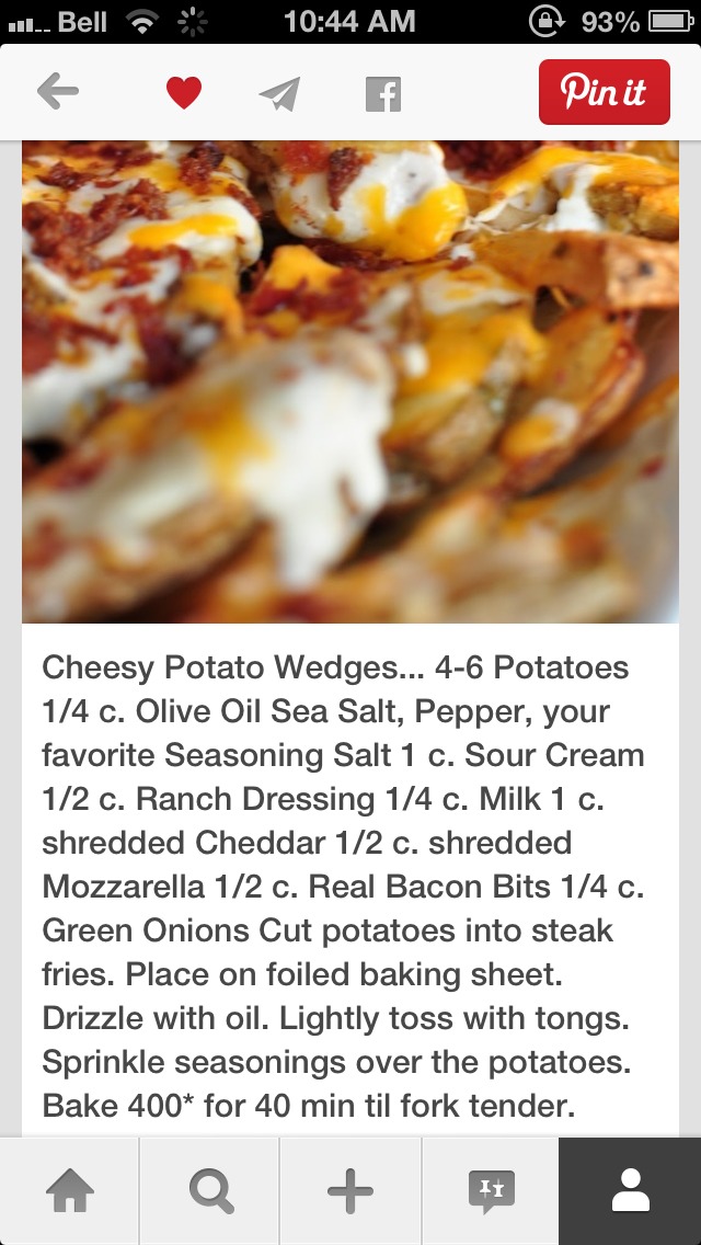 Cheesy Potato Wedges 