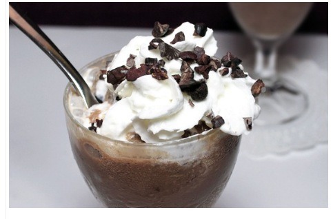 Instructions:
Combine ingredients and wisk together on the stove.
Let cool. Then pour into small containers or an ice cube tray. 
Freeze the mixture.
Then once frozen, put it in a blender, and blend to make a delicious frozen hot chocolate. Do not add ice or water, it will dillute the mixture.