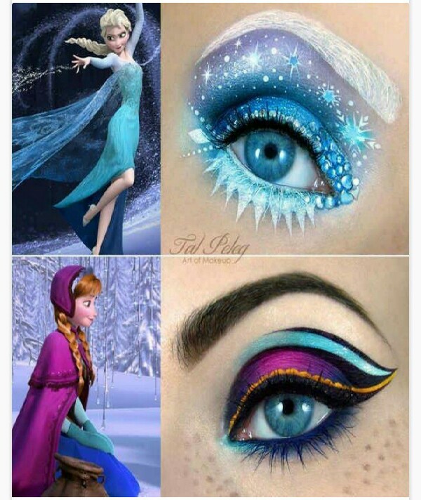 Beautiful Disney inspired makeup.