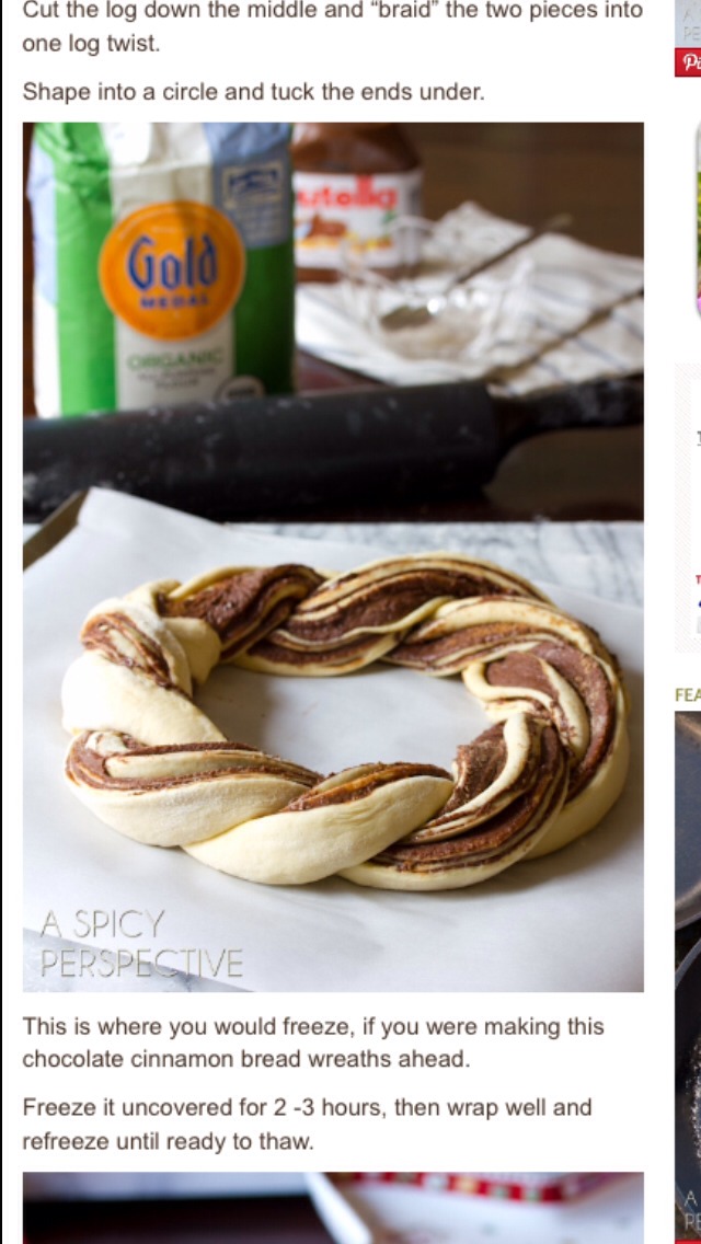 Chocolate Cinnamon Bread Wreath