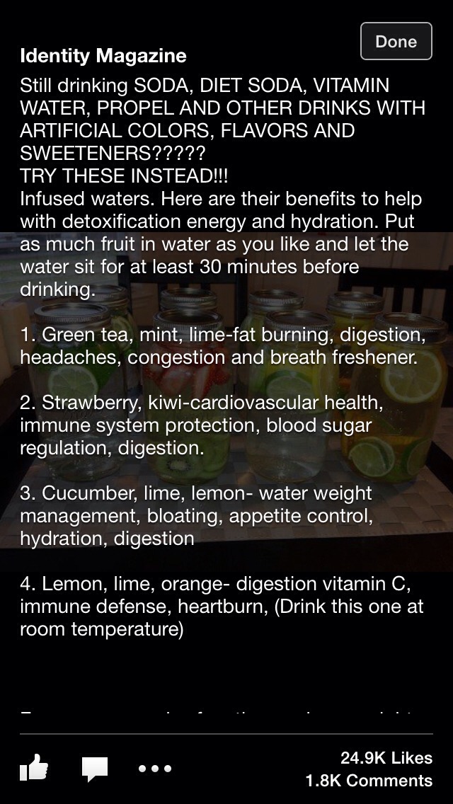 Healthy Infused Water.