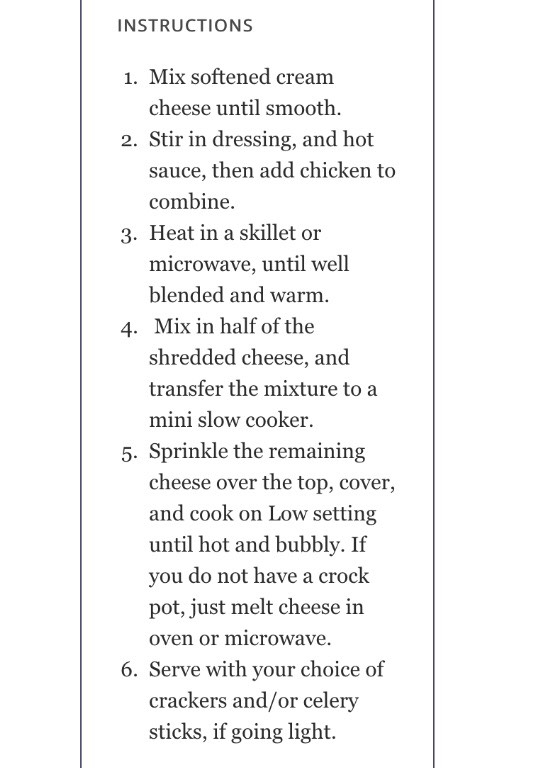 "BUFFALO CHICKEN DIP"