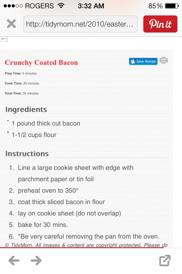 Crunchy Coated Bacon Recipe!
