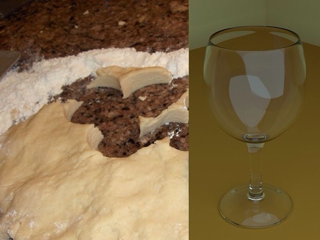 12. Use an upturned wine glass to make a perfectly portioned and circular biscuit.
