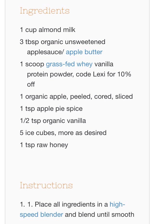 Apple Pie Protein Smoothie