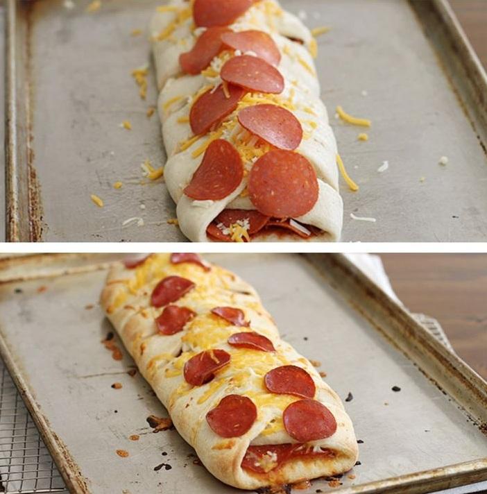 Delicious Pepperoni Pizza Braid Recipe #tipit