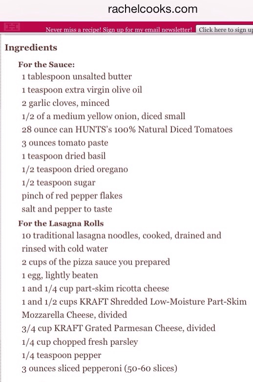 --->Pepperoni Pizza Lasagna Rolls<---
