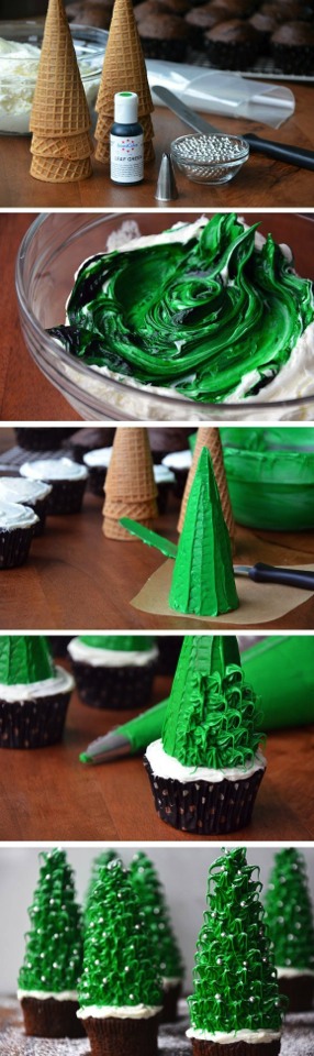 Sugar cone Christmas tree.