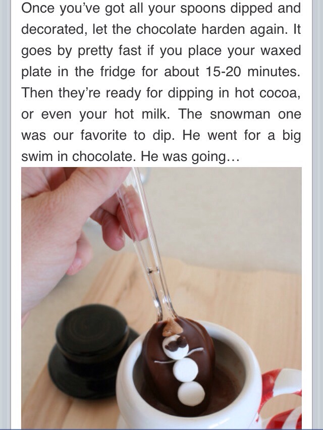 Snowmen Hot Chocolate Dipping Spoons