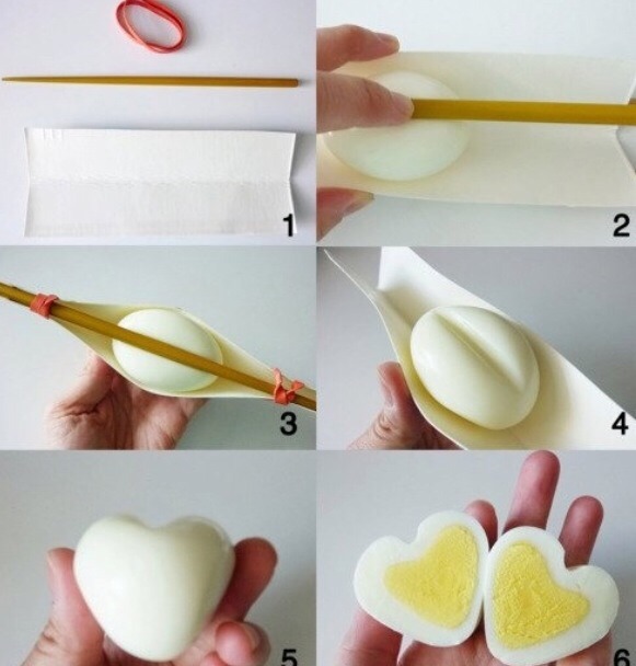 7) make a heart shaped egg :)