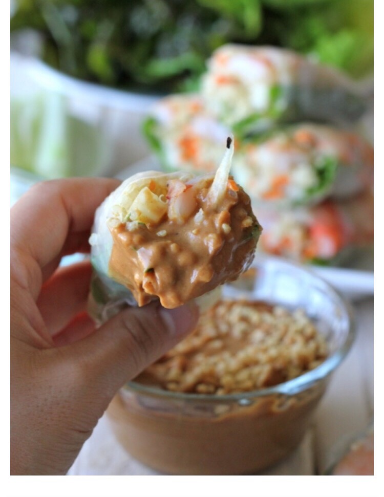 Roasted Shrimp Quinoa Spring Rolls!!