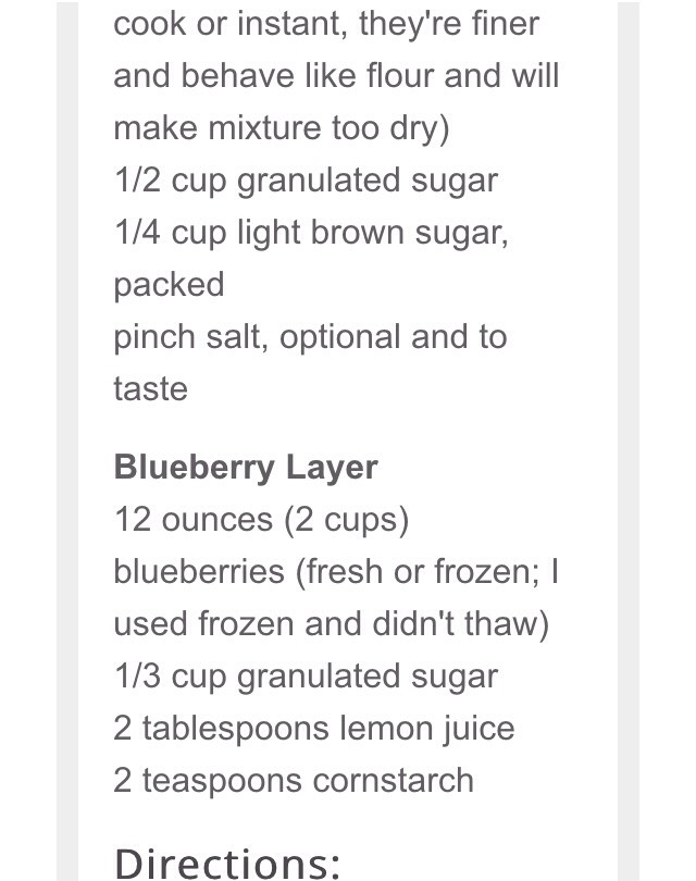 Blueberry Oatmeal Crumble Bars