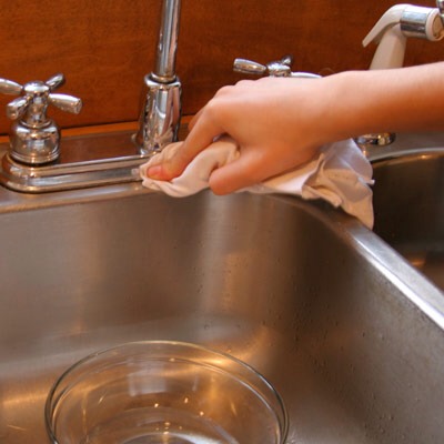 Shine chrome: put an end to soap scum & hard-water spots by soaking a soft cloth in vodka & wiping it over shiny fixtures.