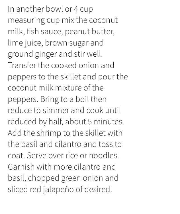 Shrimp In Thai Coconut Sauce 