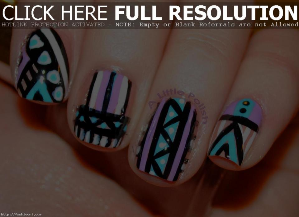 Tribal Nail Art - Tutorials And Design Ideas
