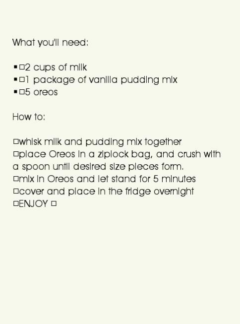Oreo pudding