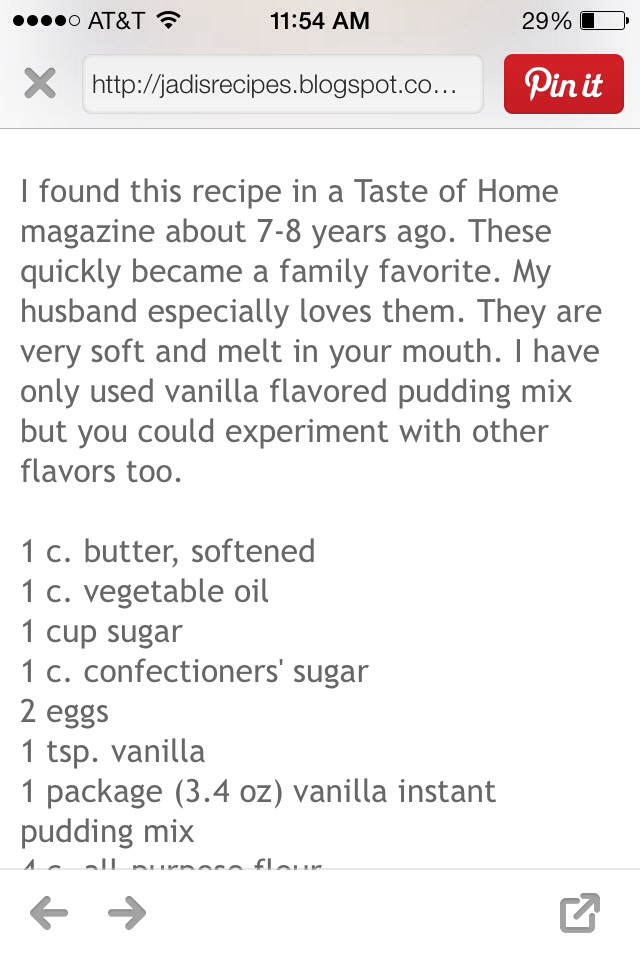 Pudding Sugar Cookies