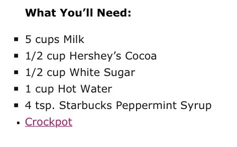 ✨Crockpot Peppermint Hot Chocolate✨