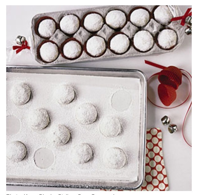 Dress everyday items, such as recycled paper egg cartons or takeout boxes, with holiday decorations. Use colorful muffin liners to individually pack your Christmas cookies.