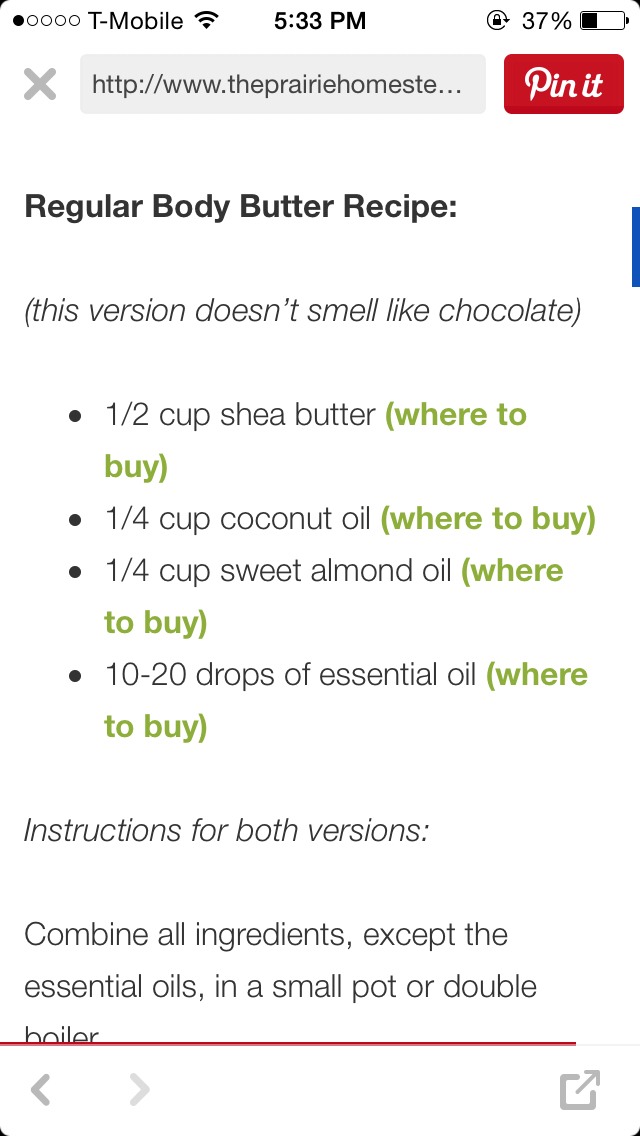 Whipped Body Butter Recipe!