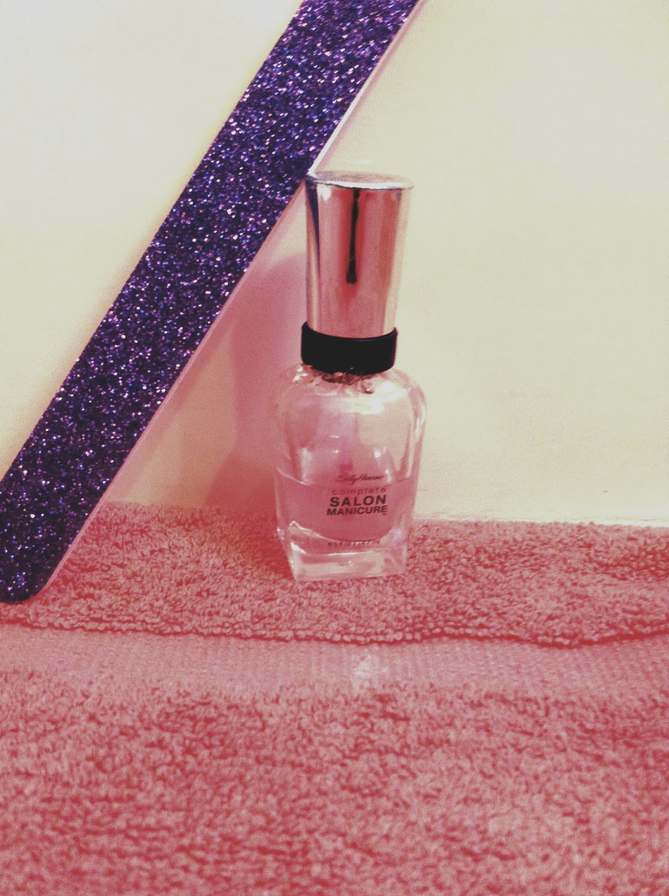 A nail file is important to have in case you chip or break a nail. A top coat is great to carry for many reasons. To keep stockings from running or to patch up your nail