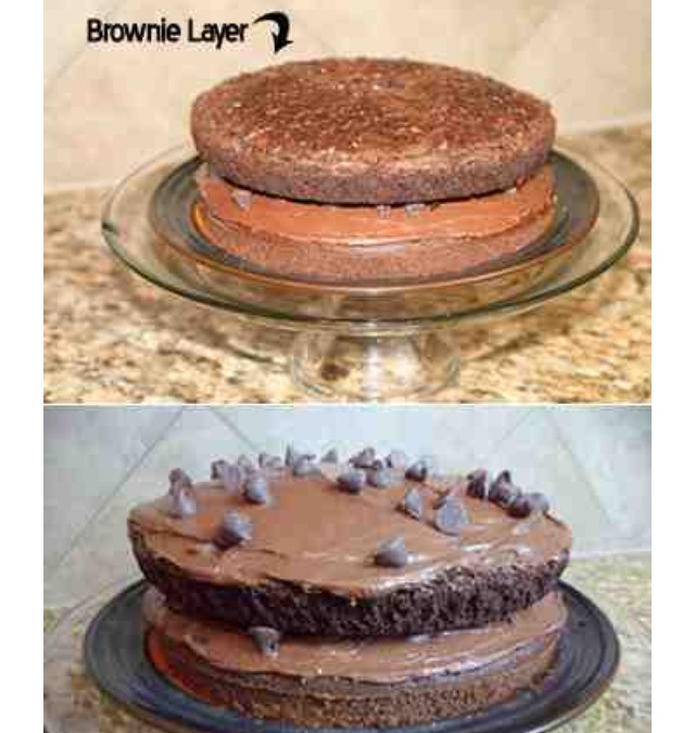 Amazing Chocolate Brownie Cake (: