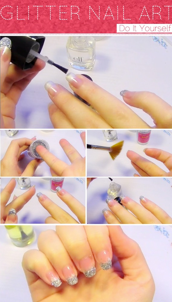 Easy Glitter Nail Tutorial😊🙌