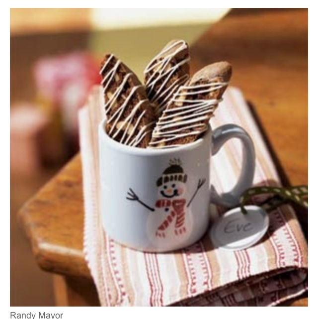 Pile a holiday mug or wide juice glass high with cookies, and remind guests that they can fill the glass with milk for dunking.