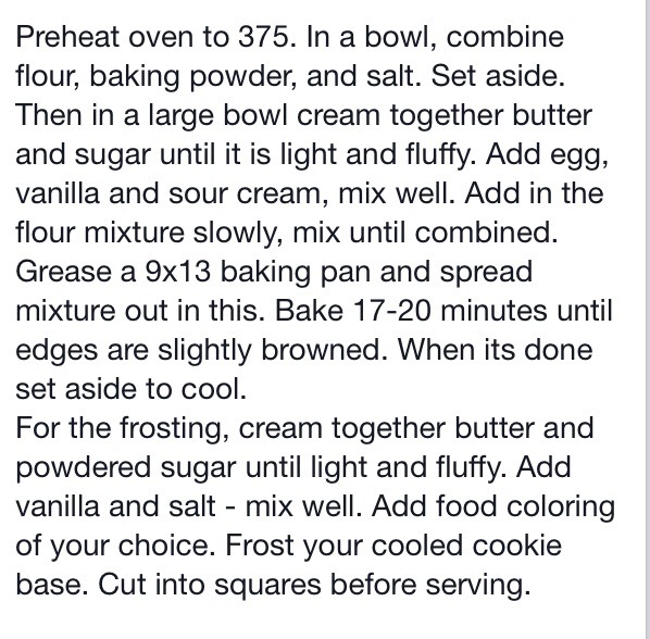 Sugar Cookie Bars