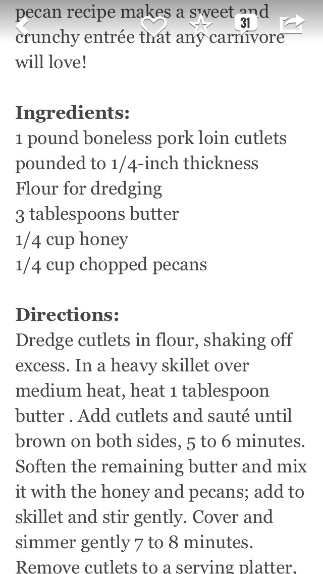 Dinner For 2: Honey Pecan Pork Cutlet