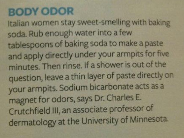 Baking Soda Deodorant. 