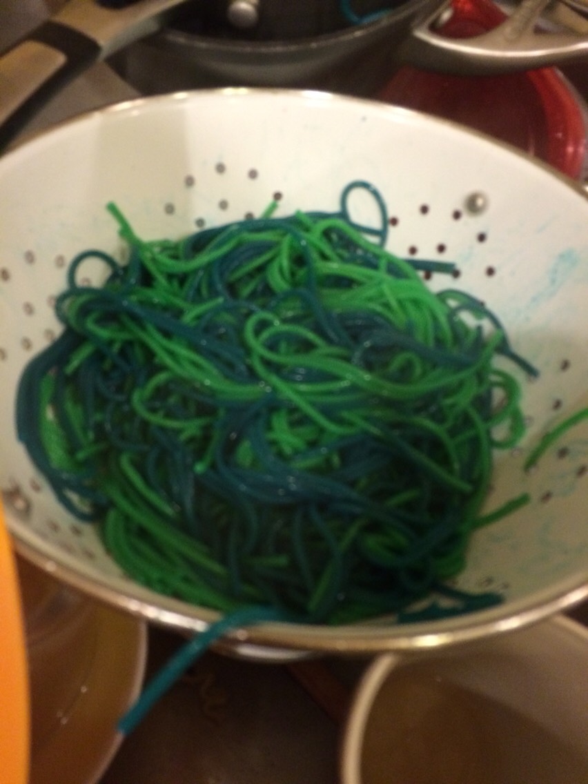 Put the other colors in, then mix around. 
