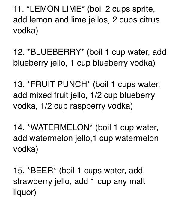 70 Different Jello Shot Recipes. Lots With Jägger!