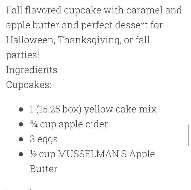 "CARAMEL APPLE BUTTER CUPCAKES"